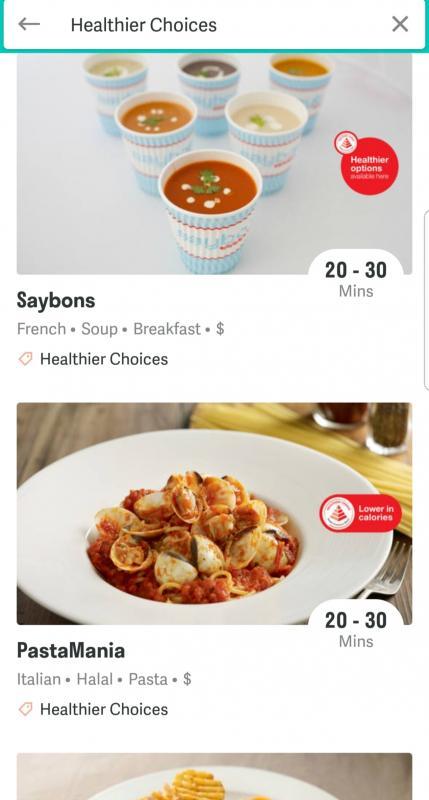 户户送（Deliveroo）和保健促进局合作开创“更健康选择”菜单。