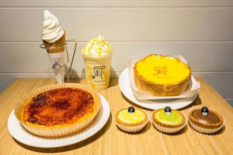 日本Pablo的各款芝士甜点。（徐颖荃摄影）