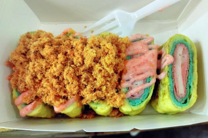 柿沼会丽奈的彩虹日式蛋卷。