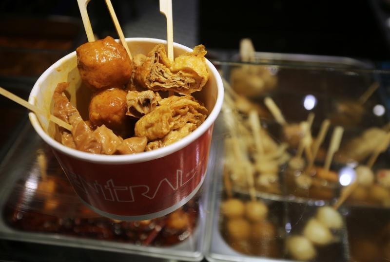 中环串串外卖食物。