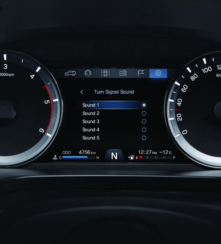 转向灯的音效有多达五种选择,除传统的“滴答声”,还有“蟋蟀声”。