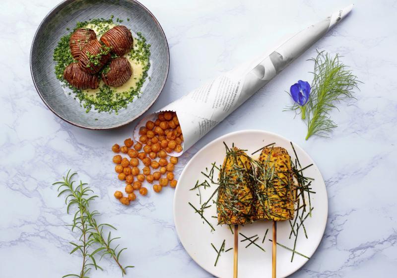 HRVST的“沙爹”与鹰嘴豆。(受访者提供)