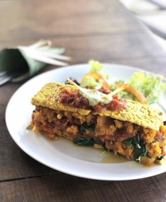Fussy Bird, tempeh lasagna