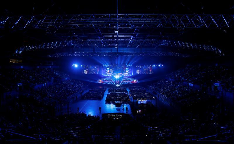 今年5月在英国伯明翰举行的电竞大赛现场。（路透社）