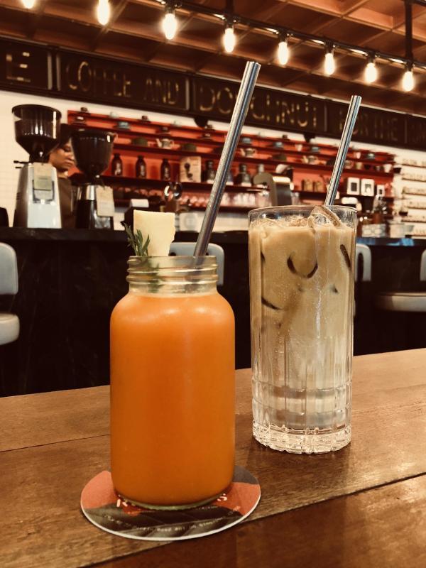 Common Man Coffee Roasters的铁吸管。(餐馆提供)