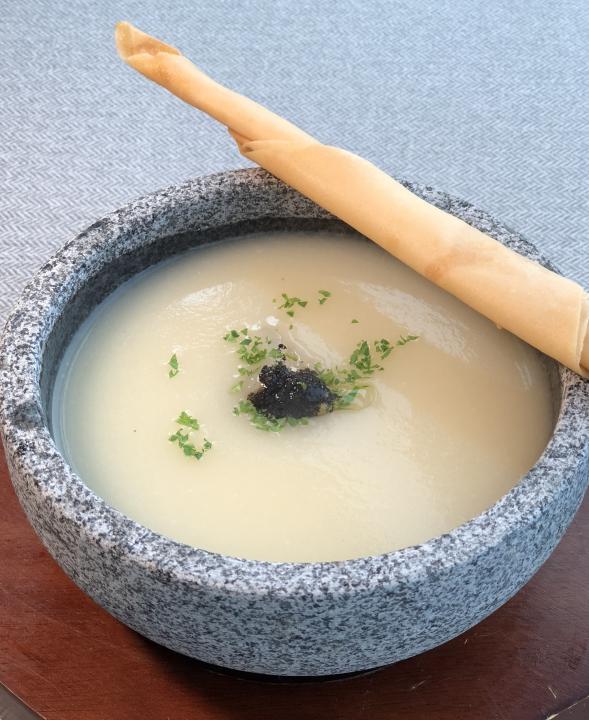 Elemen vegetarian truffle soup