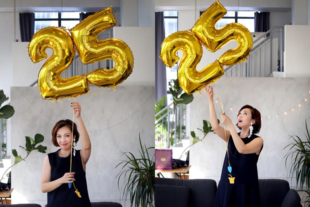 陈洁仪今年庆祝出道25周年。（龙国雄摄）