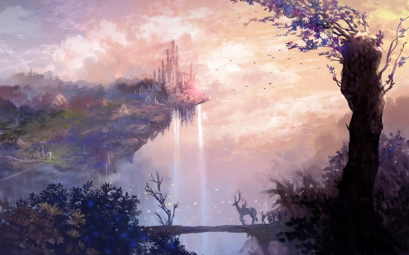 动漫长片《乌拉世界》构思的美丽场景。(受访者提供)