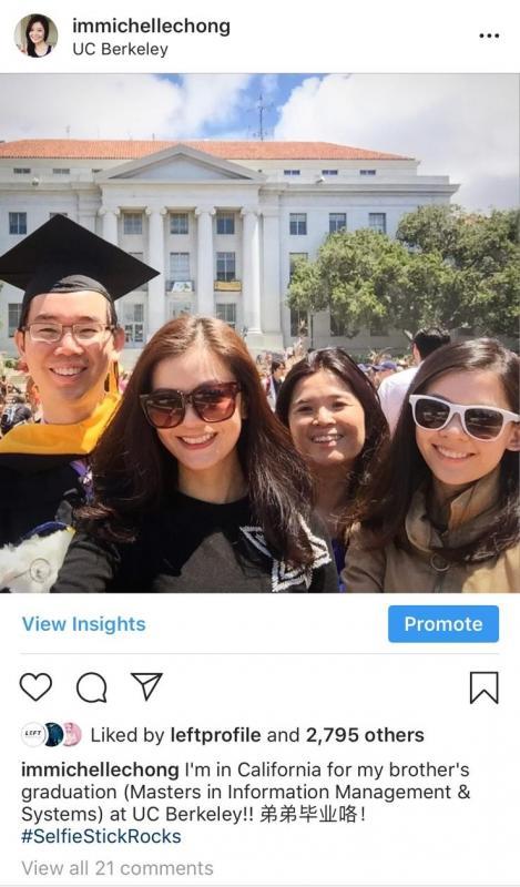 庄米雪偶尔会在社交媒体上秀亲情。（受访者提供）