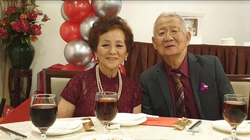 梁金德与许碧鸾不久前欢庆结婚60周年。（受访者提供）