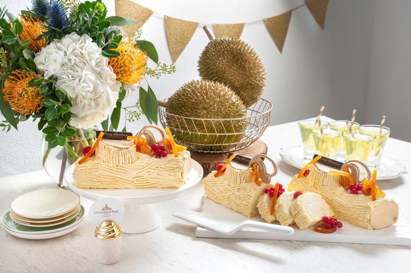 良木园酒店的榴梿树桐蛋糕。(酒店提供)