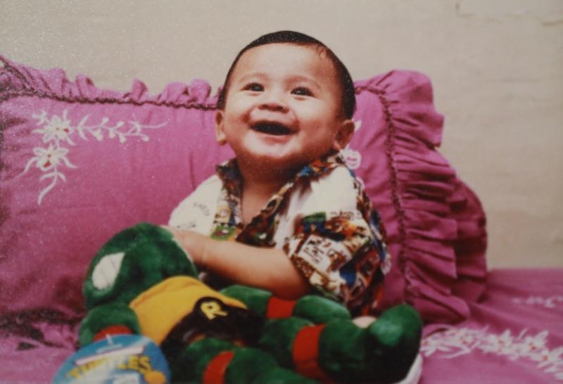 陈俊铭小时参加过宝宝选美比赛，可爱吧？（受访者提供）