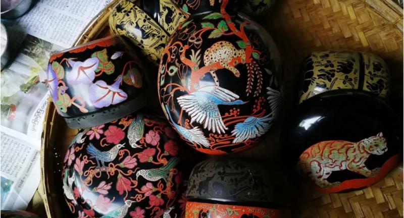 仰光Hla Day售卖的“黑象”漆器品牌，设计更加现代、简洁。（互联网）