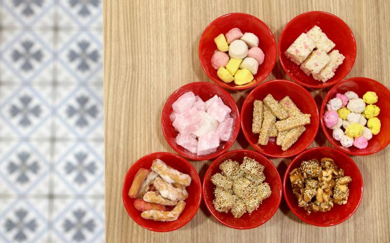 锦泰西菓饼家制作的潮州传统糕点。(严宣融摄)