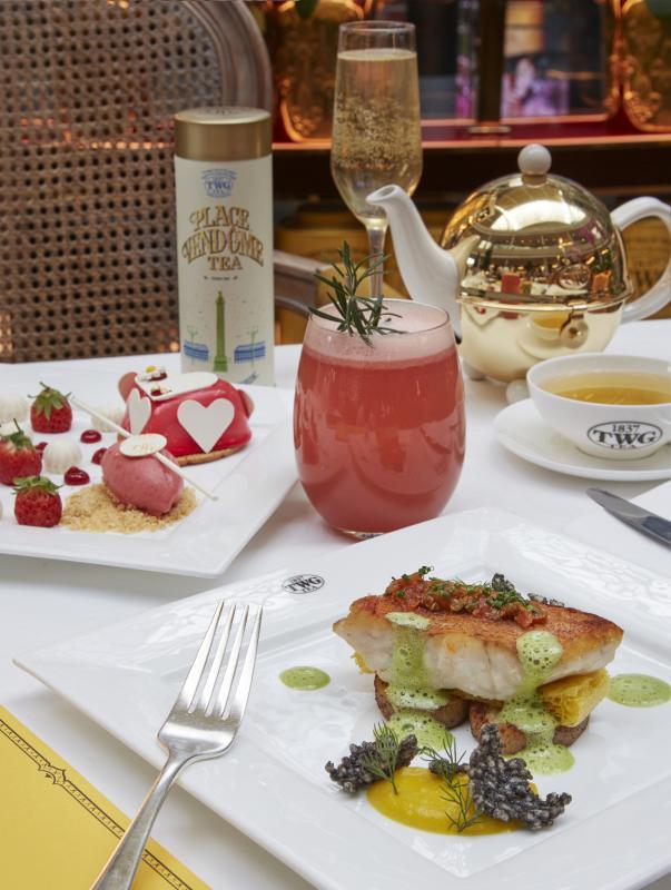 TWG Tea情人节限定套餐包含主食、茶饮及甜品。(TWG Tea)
