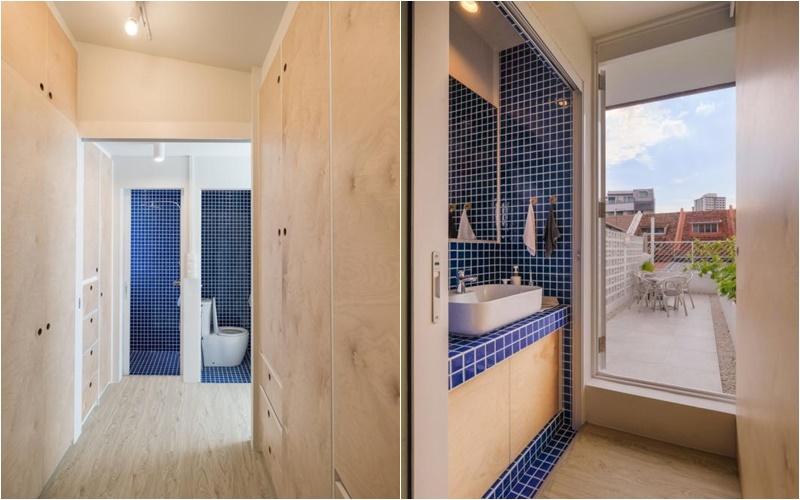 洗手台旁的门后,藏着整间屋子最大的惊喜——天台花园。