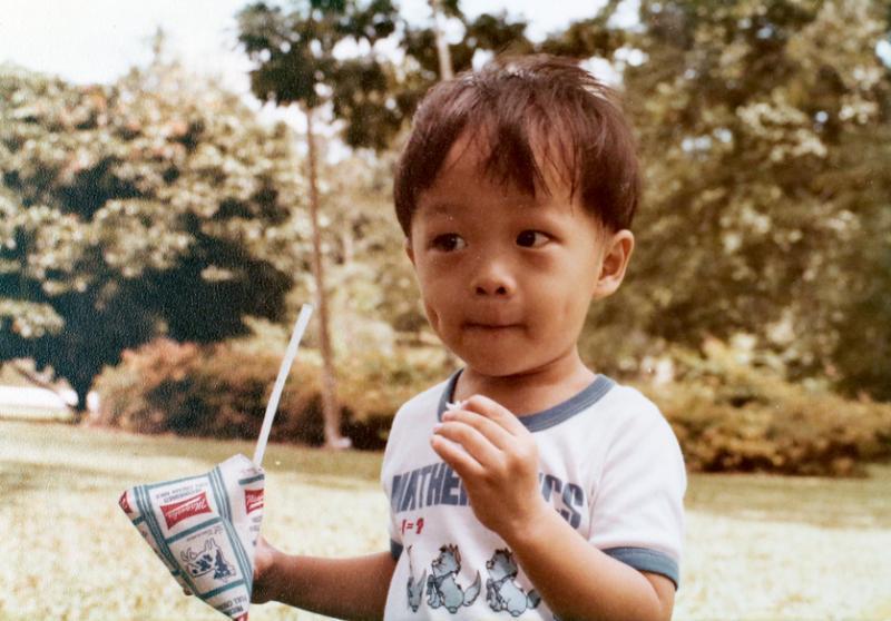 黄韵仁有一对可爱的酒窝。(受访者提供)