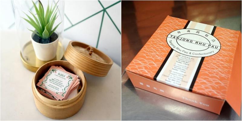 振新园(左图)和丹戎禺包(右图)无论是名片或包装盒都用新颖的设计吸引年轻顾客。