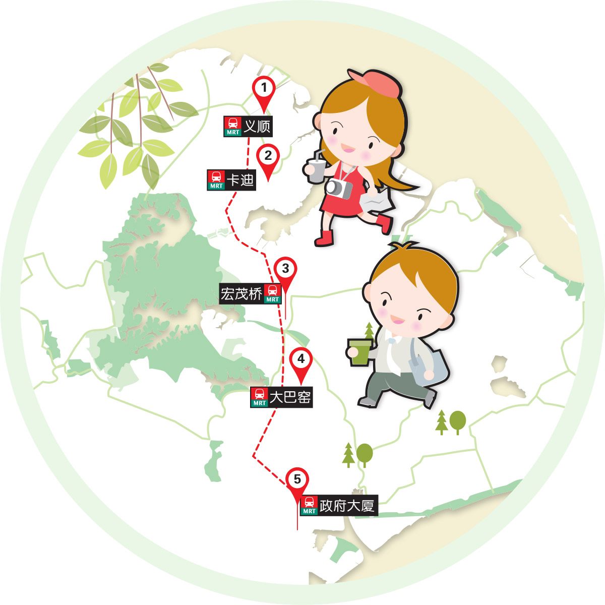 Wanbao Food Search @North South Line MRT Stations