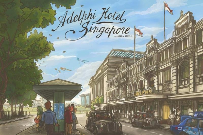 已消失半世纪的“亚达菲酒店”(Adelphi Hotel)在李欣立笔下神奇地风华再现。