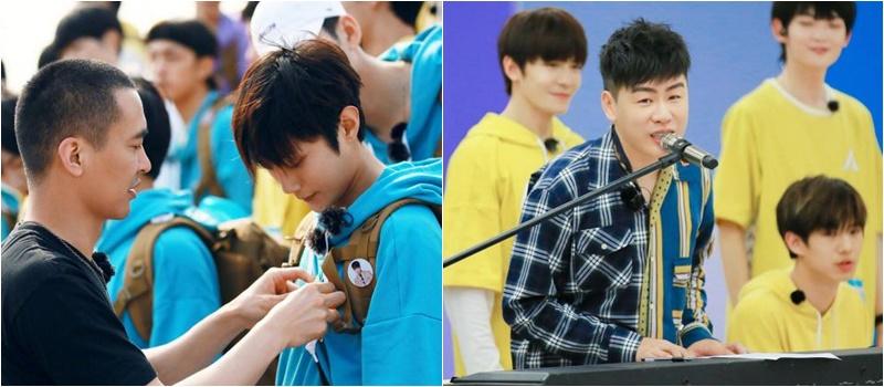 黄立行(左)和胡彦斌担任《创造营2019》导师。(互联网)