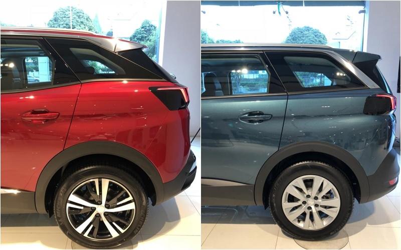 3008(红车)与5008(蓝车)的主要不同在于后半部的第三排车位空间。