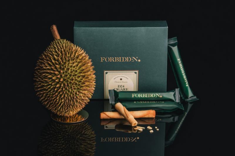 D24榴梿卷包装看来有点像雪茄盒。(商家提供)