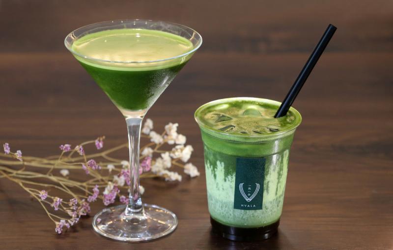 Hvala的冷抹茶饮料。(梁麒麟摄影)