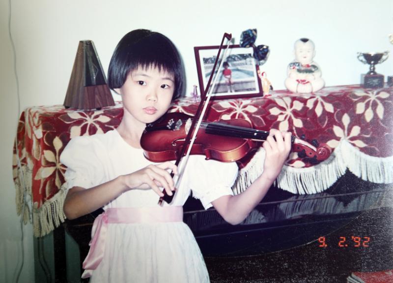郑可为从小就学小提琴。(受访者提供)