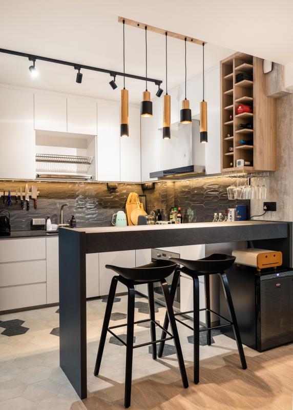 厨房的“早餐吧台”灵动又实用。