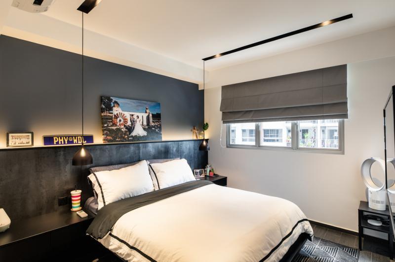 主卧色泽暗沉,但不缺暖意。