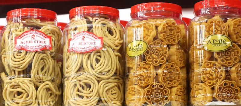 屠妖节必吃的传统米饼。（萧紫薇摄）