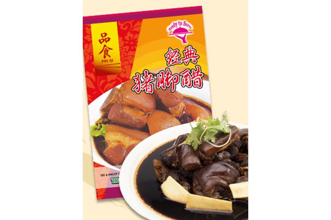 选项多样化的品食冷冻包装食品,猪脚醋是经常卖断货的其中一款。(图/受访者提供)