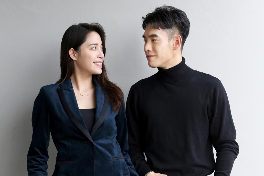 欧阳妮妮与张书豪被传出恋情,两人合照时也很有默契。(龙国雄摄影)