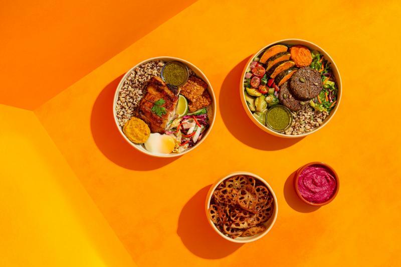 Heybo的素肉饼碗食。