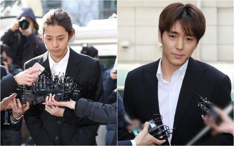 韩国人气综艺节目《两天一夜》的30岁男星郑俊英(左)和韩国男团FT Island前队长崔钟训(右),因涉嫌偷拍、散布性爱片及涉轮奸被判罪成,郑俊英坐牢6年,崔钟训监5年。