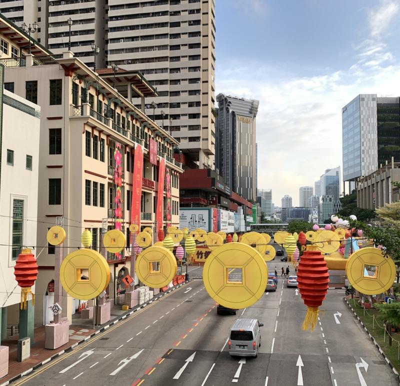 牛车水披上新年装。