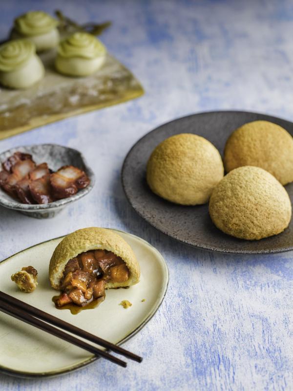 添好运招牌点心——酥皮叉烧包。(受访者提供)