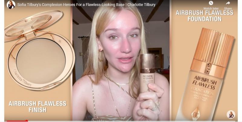 明星化妆师Charlotte Tilbury和侄女Sofia Tilbury(上图),经常在线上分享护肤和彩妆教学。(互联网)