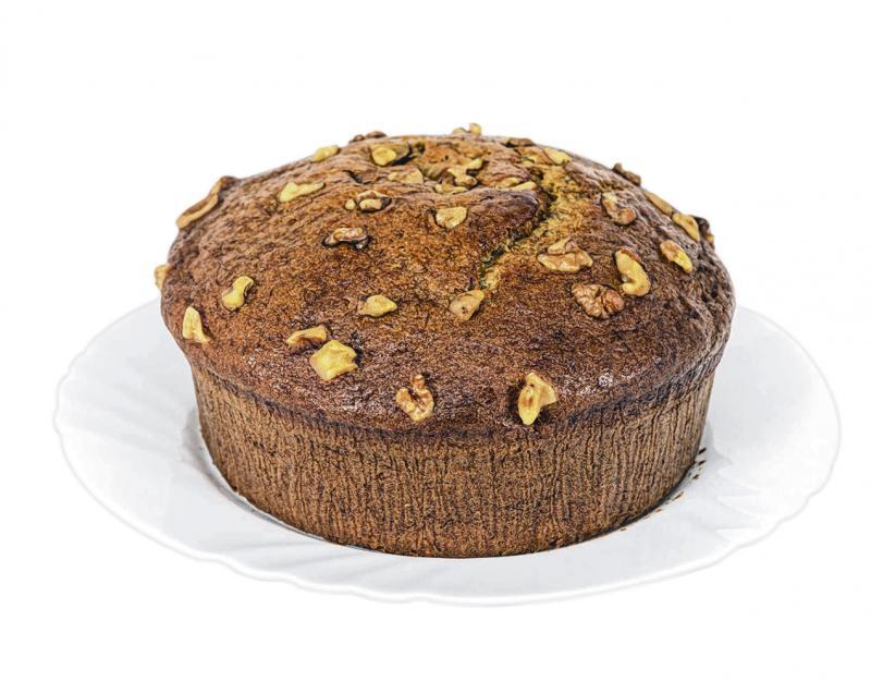 Nicher的香蕉核桃蛋糕。(受访者提供)