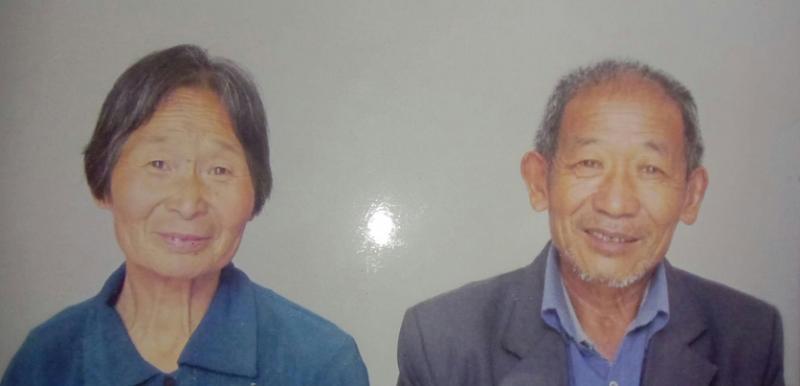 孙思汉的父母亲。（受访者提供照片）