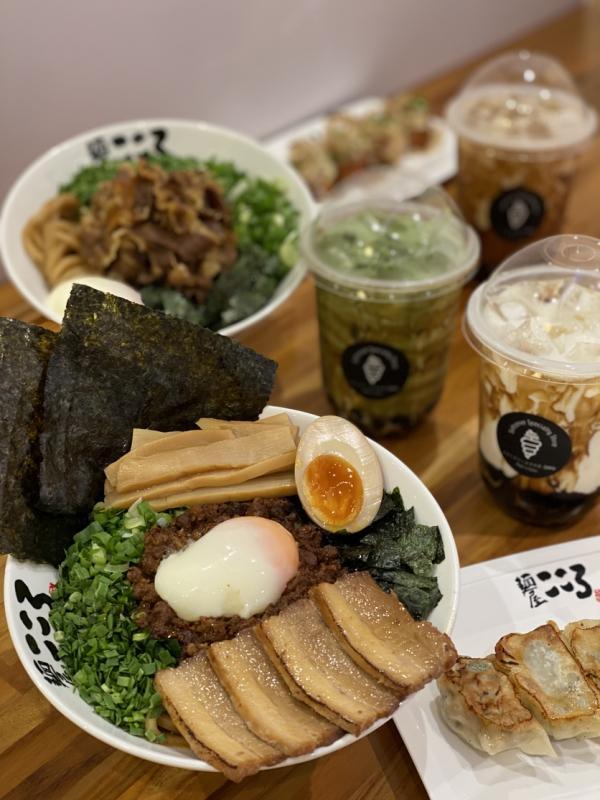 Emma日式泡泡茶搭日本餐Menya Kokoro。