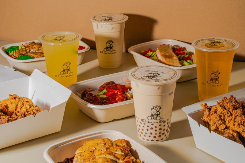 KOI跟Grain线上餐馆合作,提供泡泡茶外卖服务。