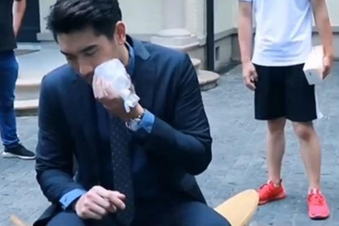 高以翔在打戏时不慎被打伤。（互联网）