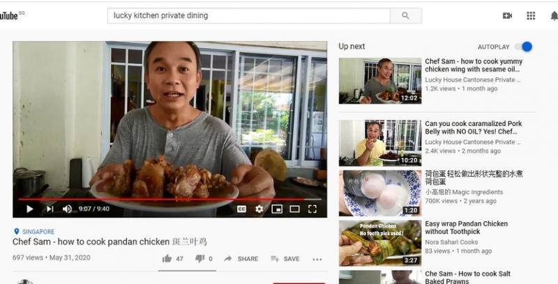 “陶然居”厨师黄培健线上教烹饪教,希望让食客了解菜肴的故事。