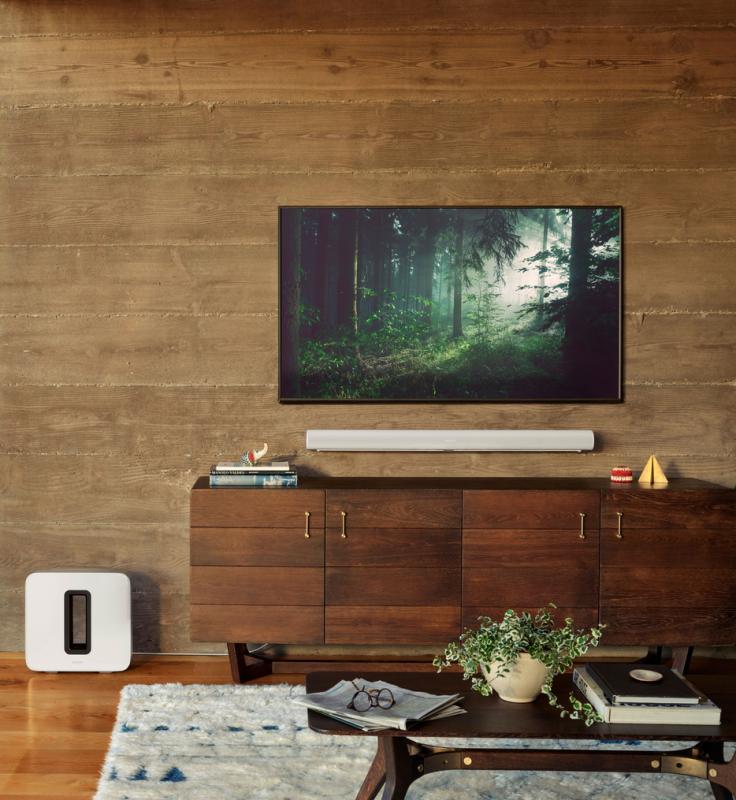 Sonos Arc圆形格栅设计简约。