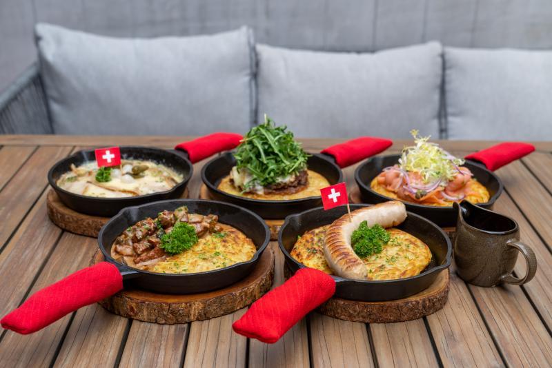 多种口味的马铃薯饼。