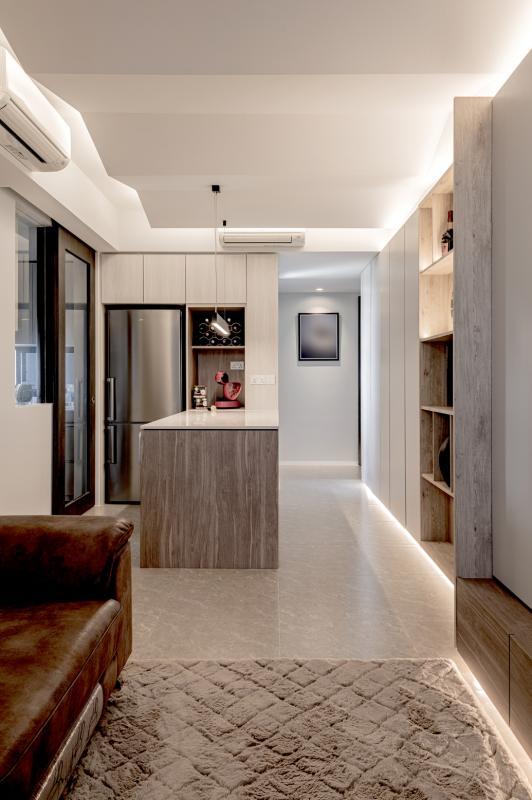 厨房、饭厅、客厅动线流畅。