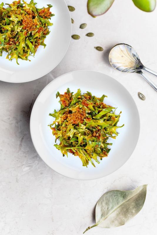 四角豆沙拉酸爽开胃。