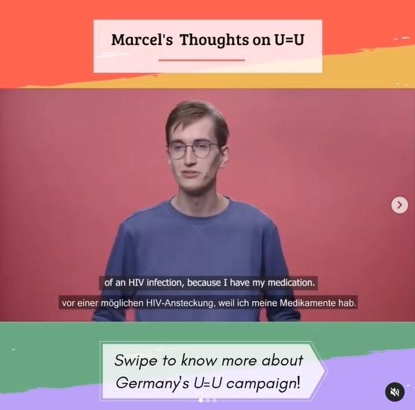 Caitlin的男友Marcel去年成为德国一项公共教育运动的代言人,宣传U=U。